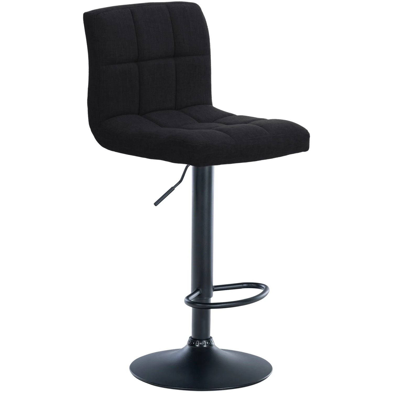 CLP Barhocker Calma Stoff Schwarz/Schwarz