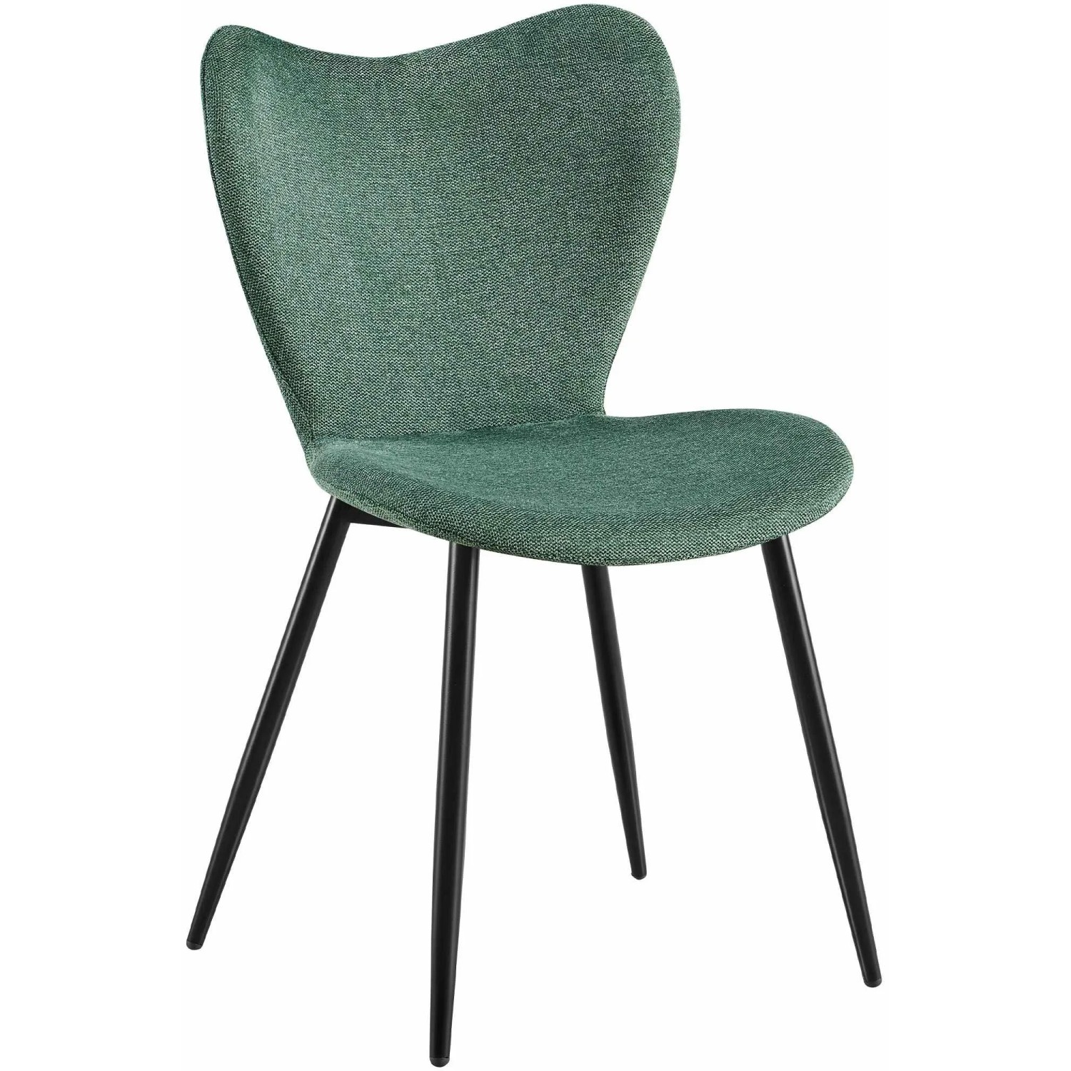 DELUKE Esszimmerstuhl COLON Stoff Grünfarbig 50x58x80cm Essstühle Esszimmerstühle Küchenstühle Wohnzimmerstühle