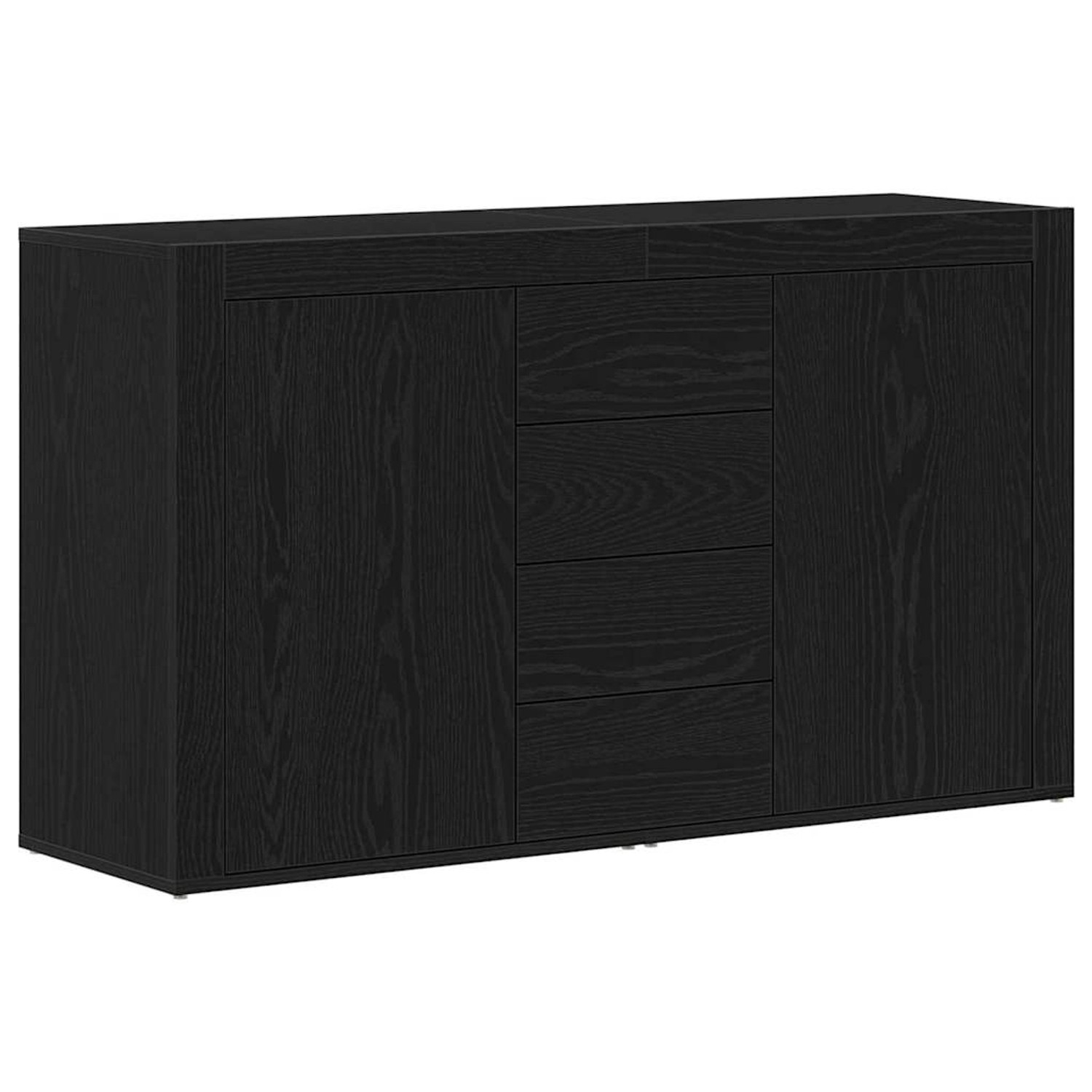vidaXL Sideboard Schwarz Eichen-Optik 120 x 36 x 69 cm Holzwerkstoff 333386 günstig online kaufen