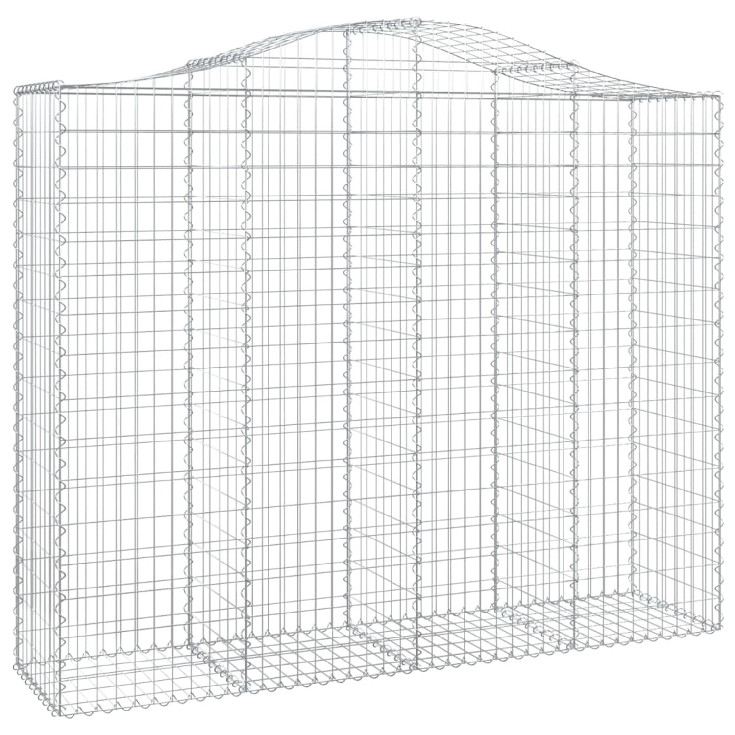 vidaXL Gabionen mit Hochbogen 10Stk 200x50x160/180cm Eisen 1562722