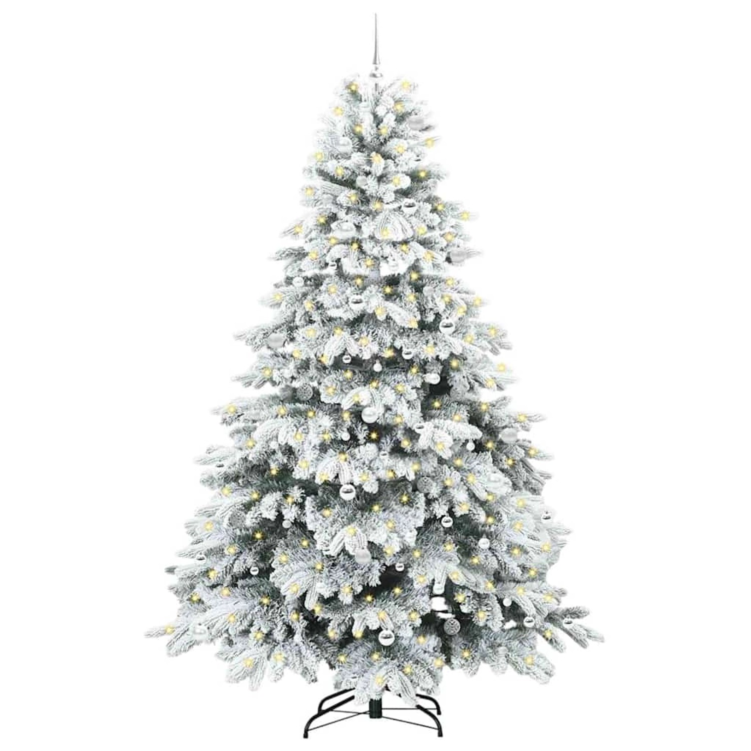 vidaXL Künstlicher Weihnachtsbaum mit 300 LEDs Grün 240 cm PE und PVC 3397645