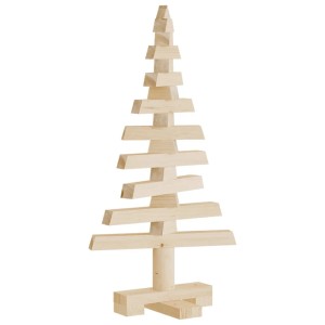 vidaXL Weihnachtsbaum aus Holz, 60 cm, zum Schmücken, aus massivem Kiefernholz.
