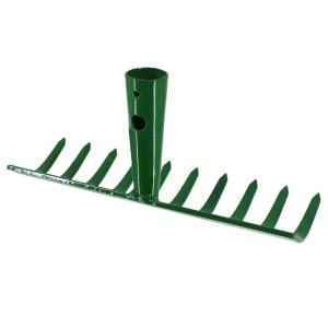 Galaflor Gartenrechen aus Stahl 10 Zinken 25 cm