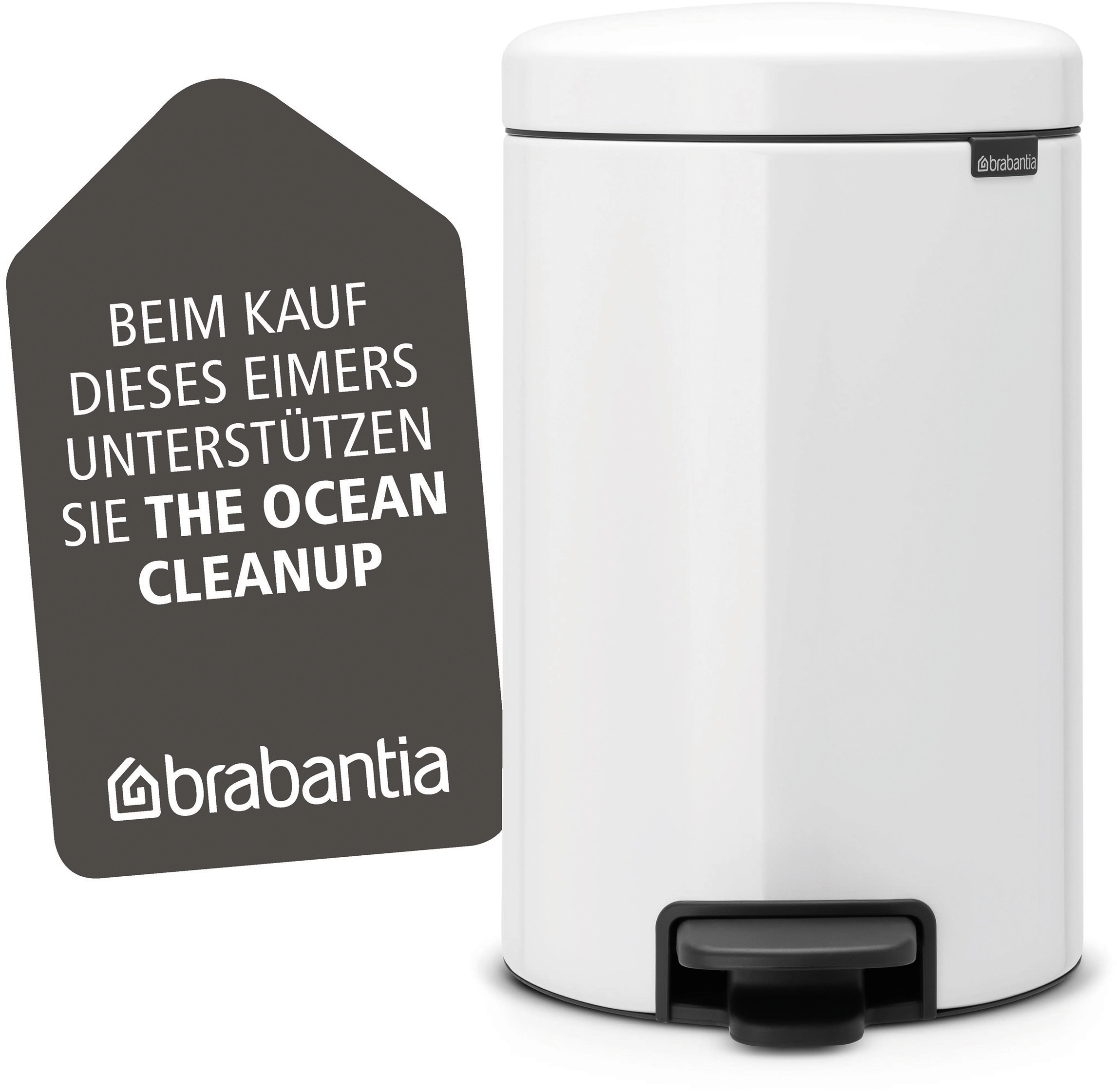 Brabantia Abfalleimer NewIcon mit Kunststoffeinsatz-Eimer 12 Liter
