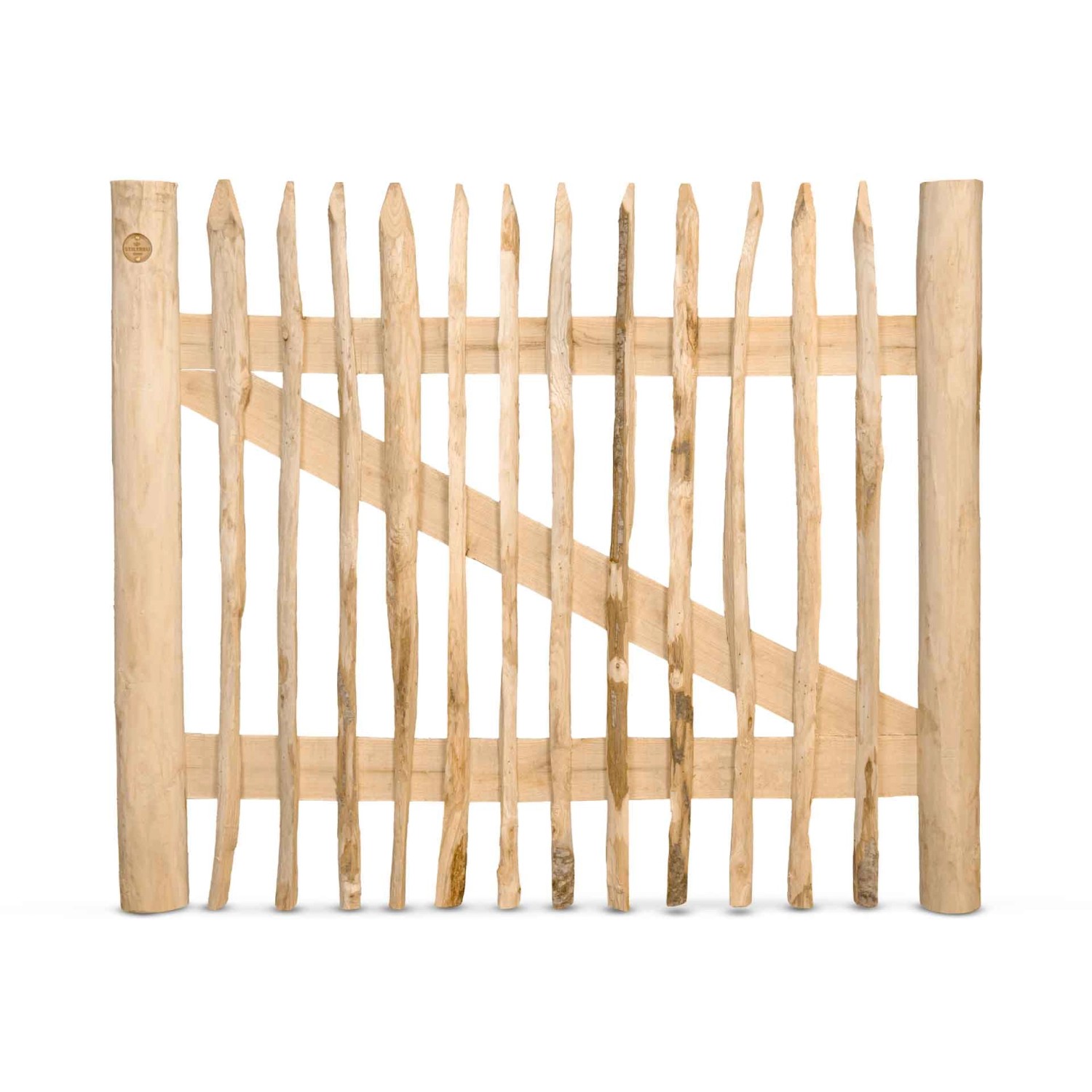 Stiltreu Genageltes Staketenzaun-Tor Edelkastanie Breite 120 cm Höhe 100 cm günstig online kaufen
