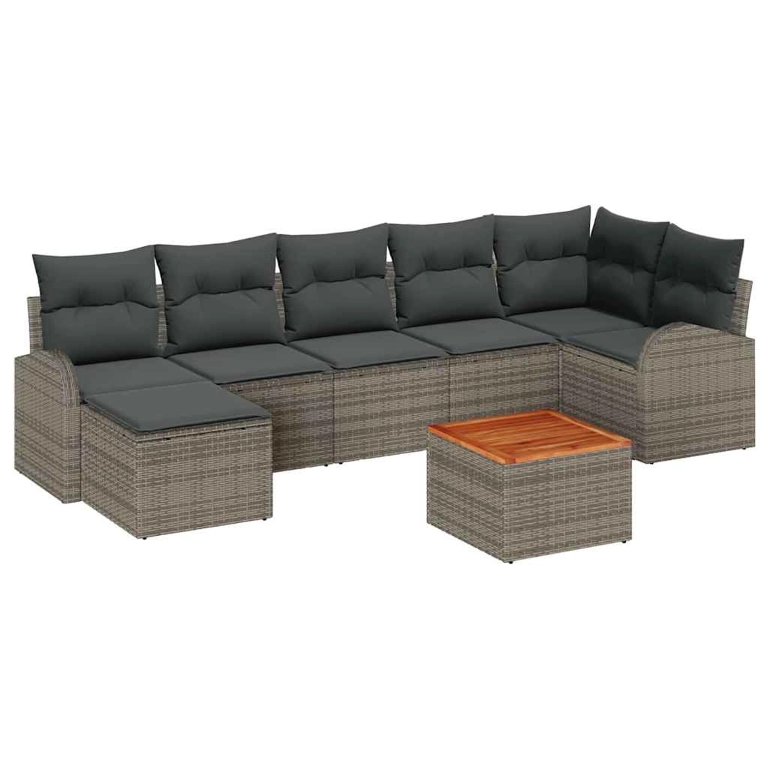 vidaXL Garten-Sofa-Set 8-Tlg Grau 3356277 günstig online kaufen