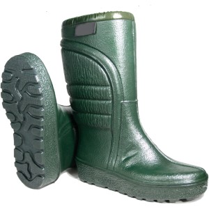 Olivgrüne Scheibler Thermostiefel Gr. 46 für Arbeitskleidung mit rutschfester Sohle.
