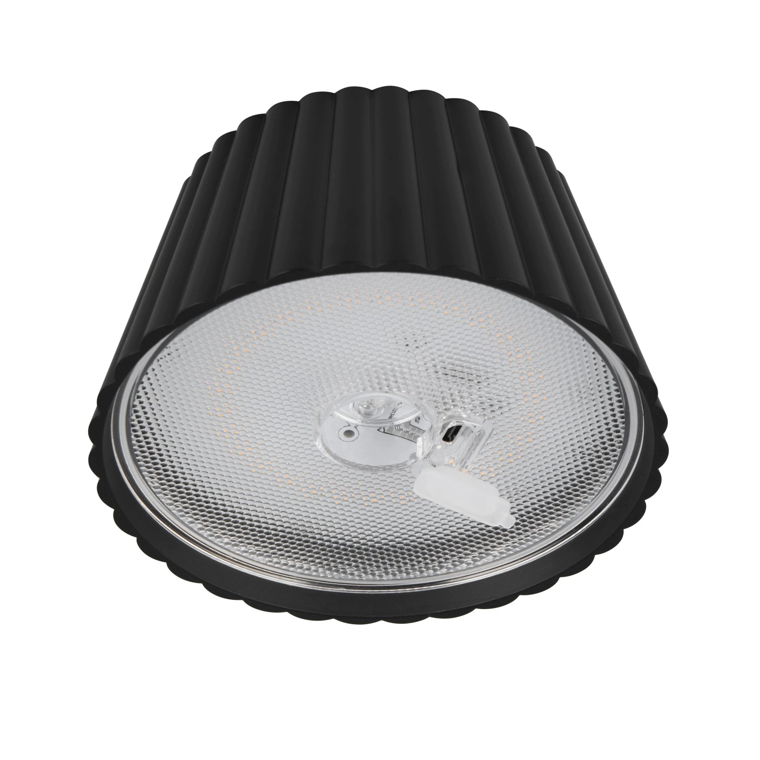 Reality LED-Stehleuchte Suarez, schwarz matt, Ø 13,5 cm. Moderne Akku-Lampe für Innen & Außen.