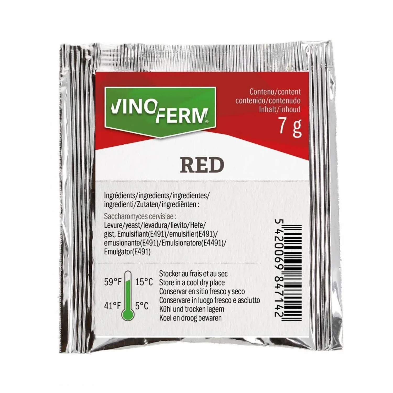 Ich-Zapfe Trockenhefe Wein Vinoferm Red 7 g
