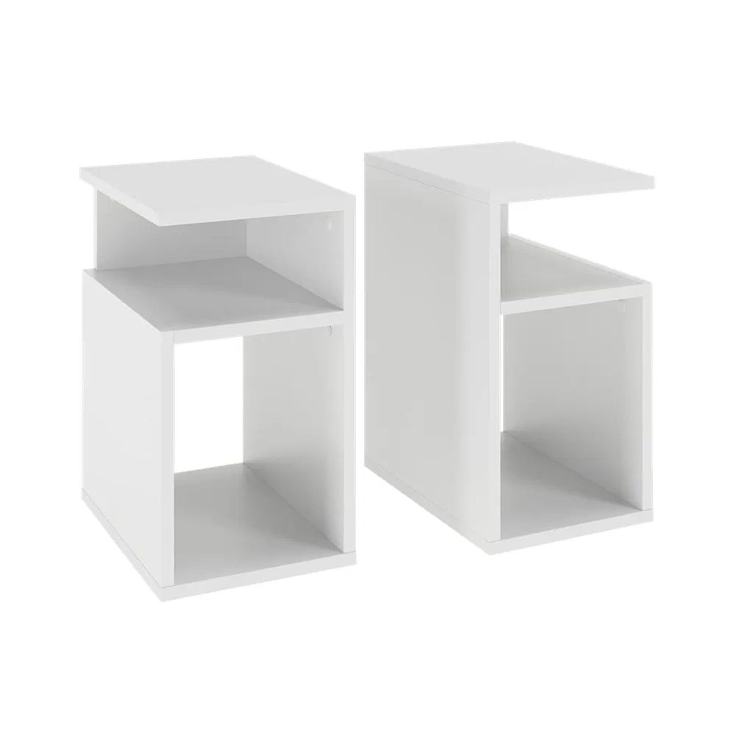 Vicco Nachttisch Elios Weiß 25 x 45 2er Set