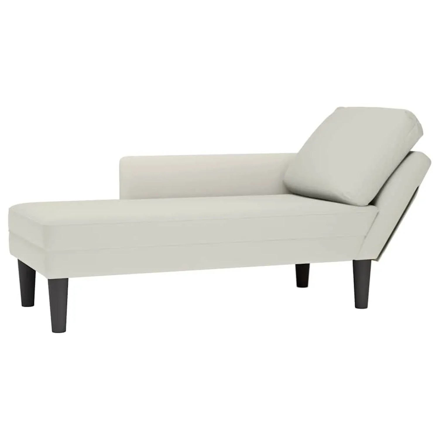 vidaXL Chaiselongue mit Kissen und Rechter Armlehne Creme Samt 4009814