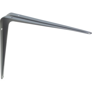 Schwarze Stahlblech-Konsole, 25x20 cm, für Regale und Regalböden.