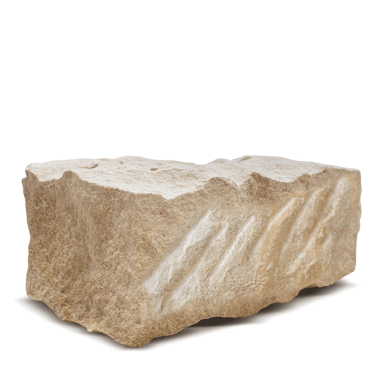 Galamio Sandstein Randstein, gespalten, 40x20x15 cm, ideal für rustikale Gartengestaltung.