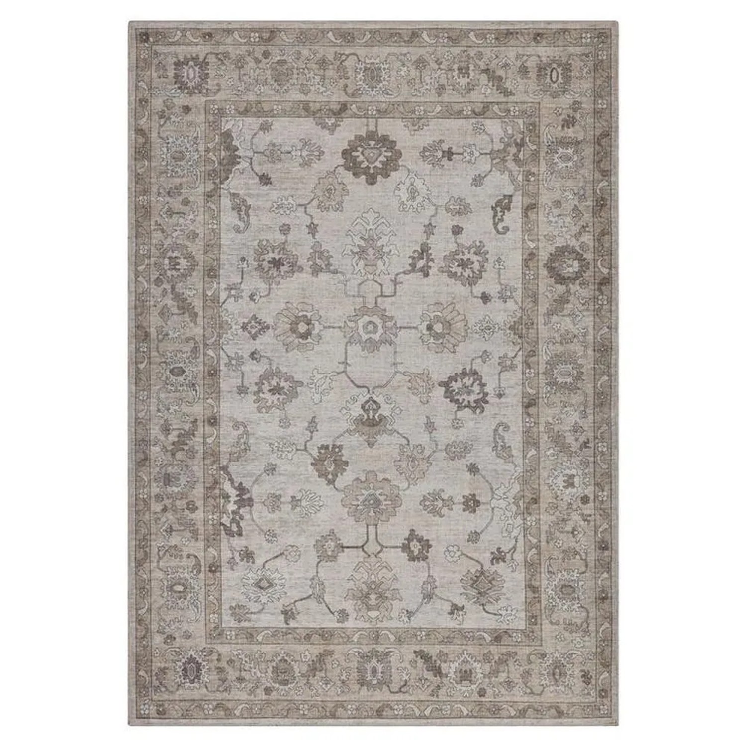 Vercai Rugs Teppich Script Orient Elfenbein Beige 200 x 290 cm