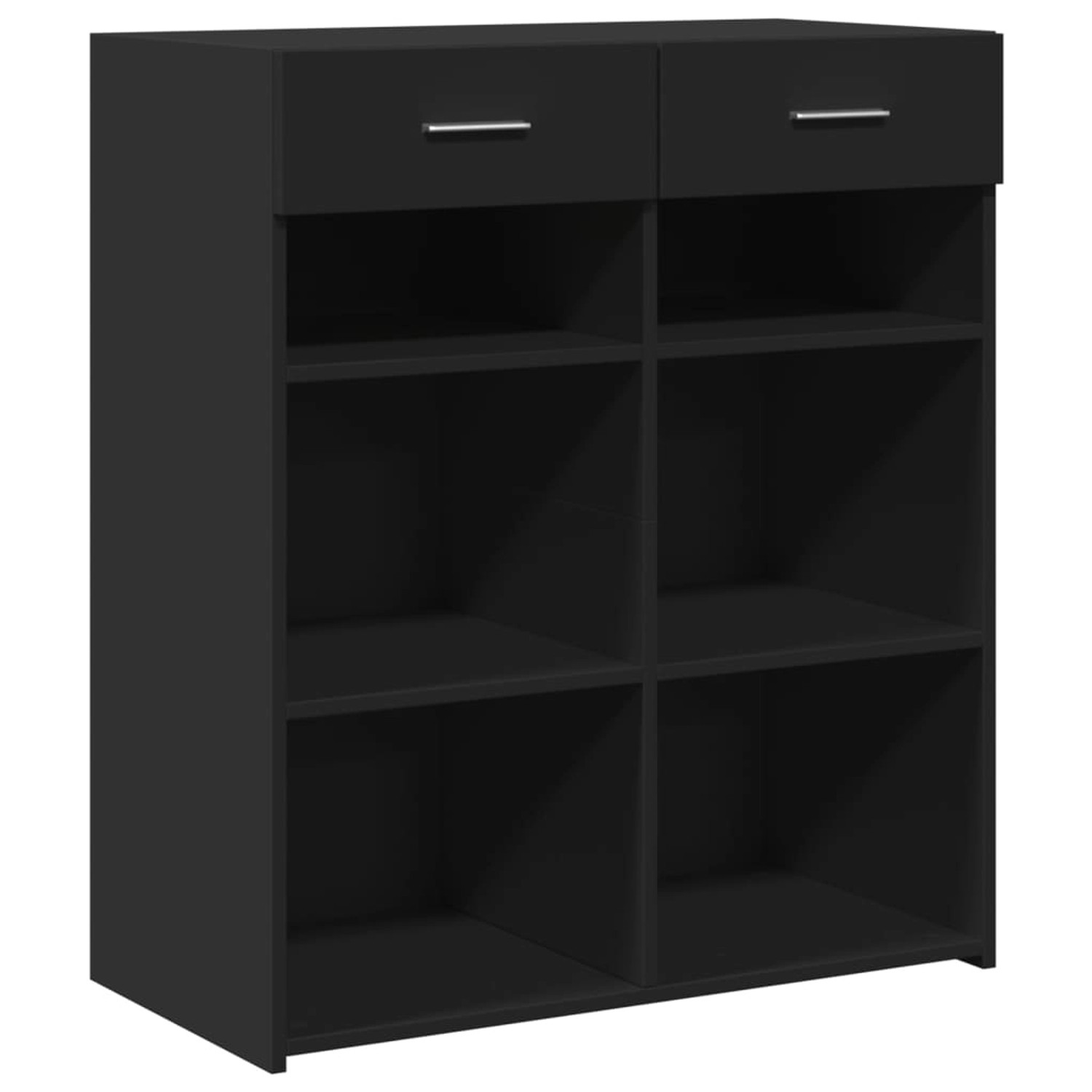 vidaXL Sideboard Schwarz 80x42,5x93 cm Holzwerkstoff 3281477 günstig online kaufen