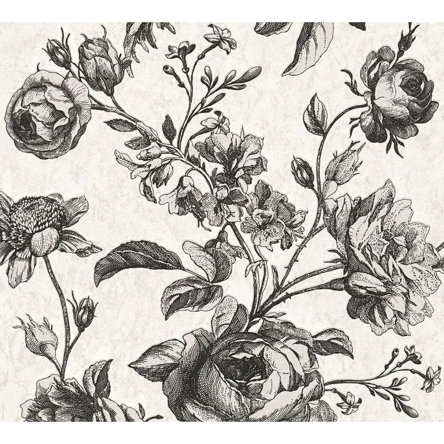 Tadessi Tapete Floral M1-No.1839 Vliestapete in Schwarz