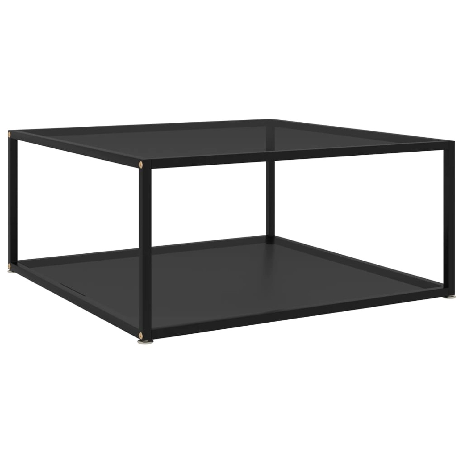 vidaXL Couchtisch Schwarz 80x80x35 cm Hartglas 322893 günstig online kaufen