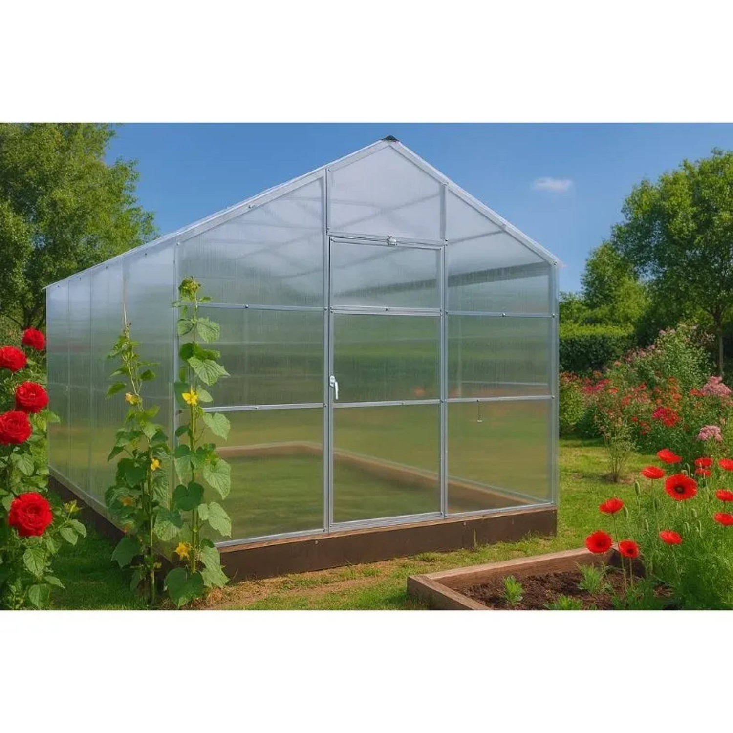 Garten Dream Gewächshaus Flora 3x4m mit 6mm Polycarbonat