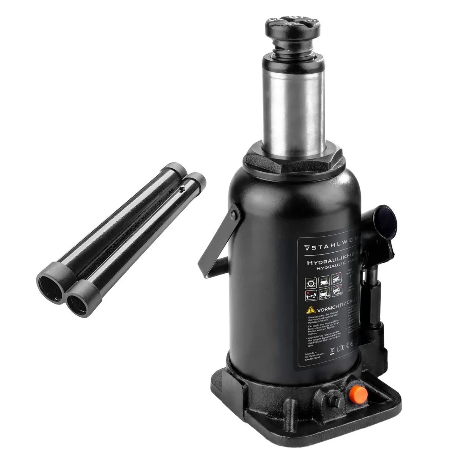 STAHLWERK Hydraulikheber 16 T 225 Bis 445 mm Stempelwagenheber Autoheber Wagenheber