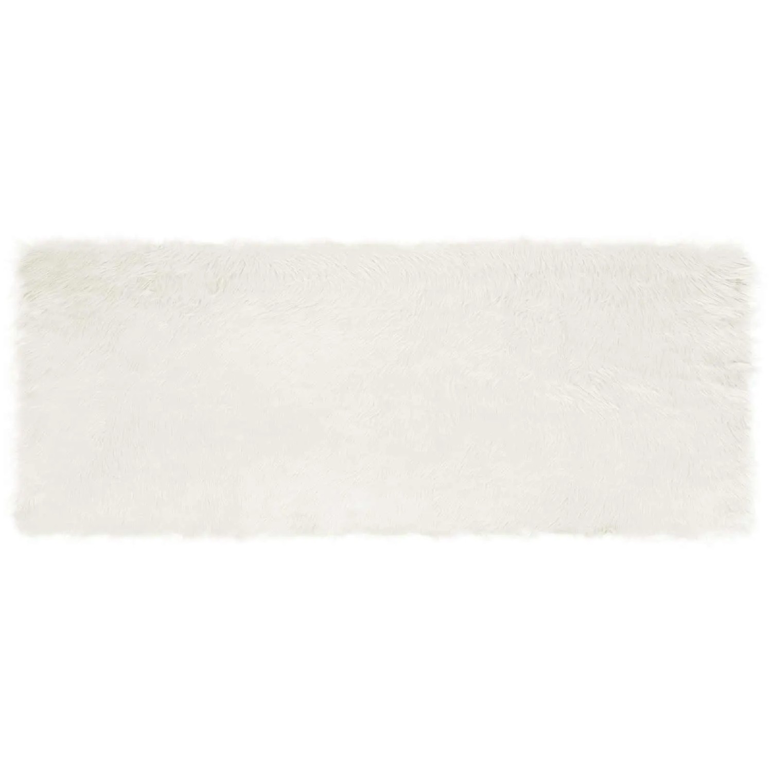 vidaXL Kunstschaffell Teppich Tafalla Weiß 80 x 200 cm Polyester 42021457 günstig online kaufen