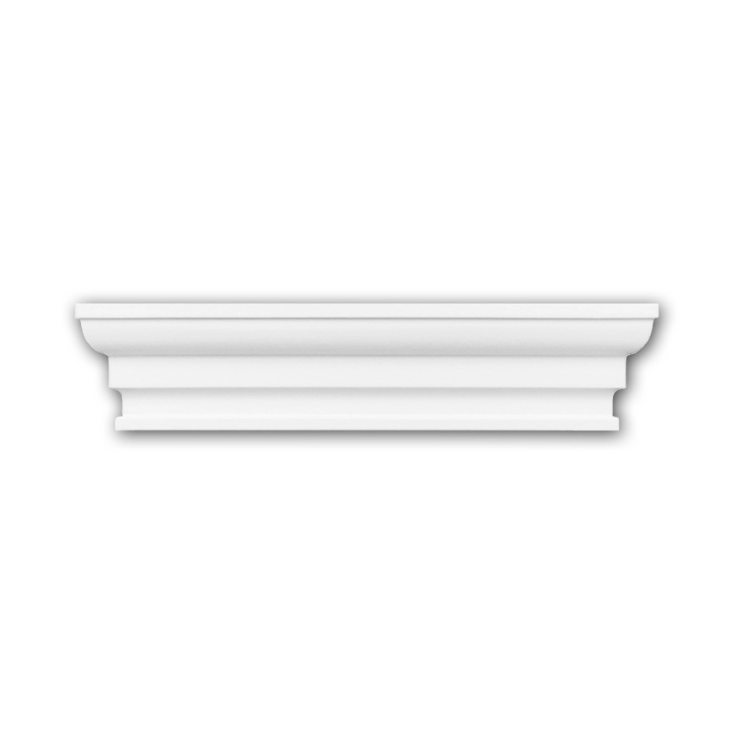 PROFHOME 155004 Byblos Regalfront Zierelement Stuckdekor, 23,1 cm x 5,0 cm x 4,3 cm Weiß