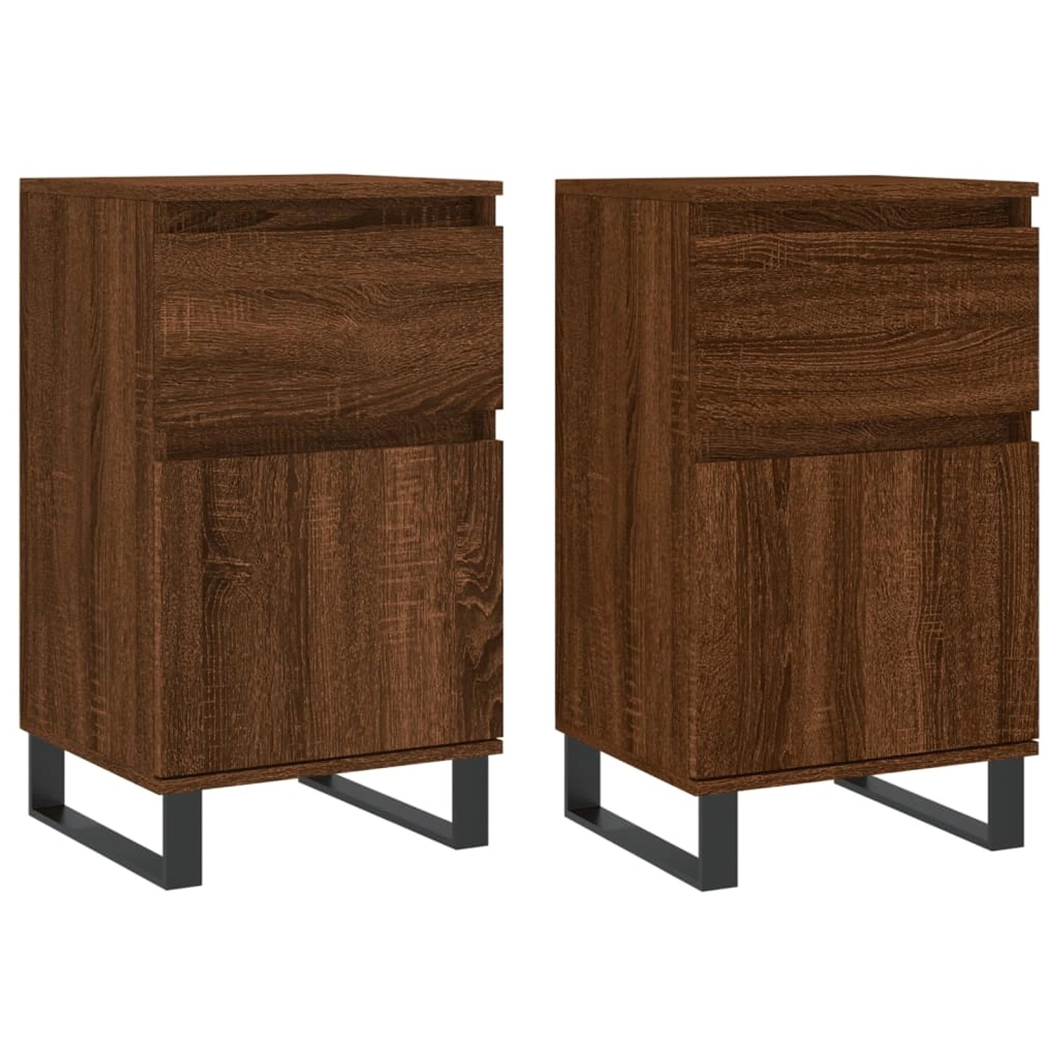 vidaXL Sideboards 2 Stk Braun Eichen-Optik 40x35x70 cm Holzwerkstoff 831179 günstig online kaufen