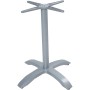 Silbernes Tischgestell Picos 4-Fuß aus Aluminium für Gartentische.