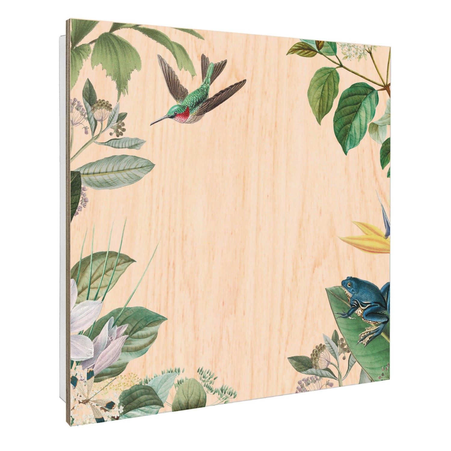Banjado Großer Schlüsselbox Holz 30x30cm Weiß Scharnier Rechts 50 Haken Sch günstig online kaufen