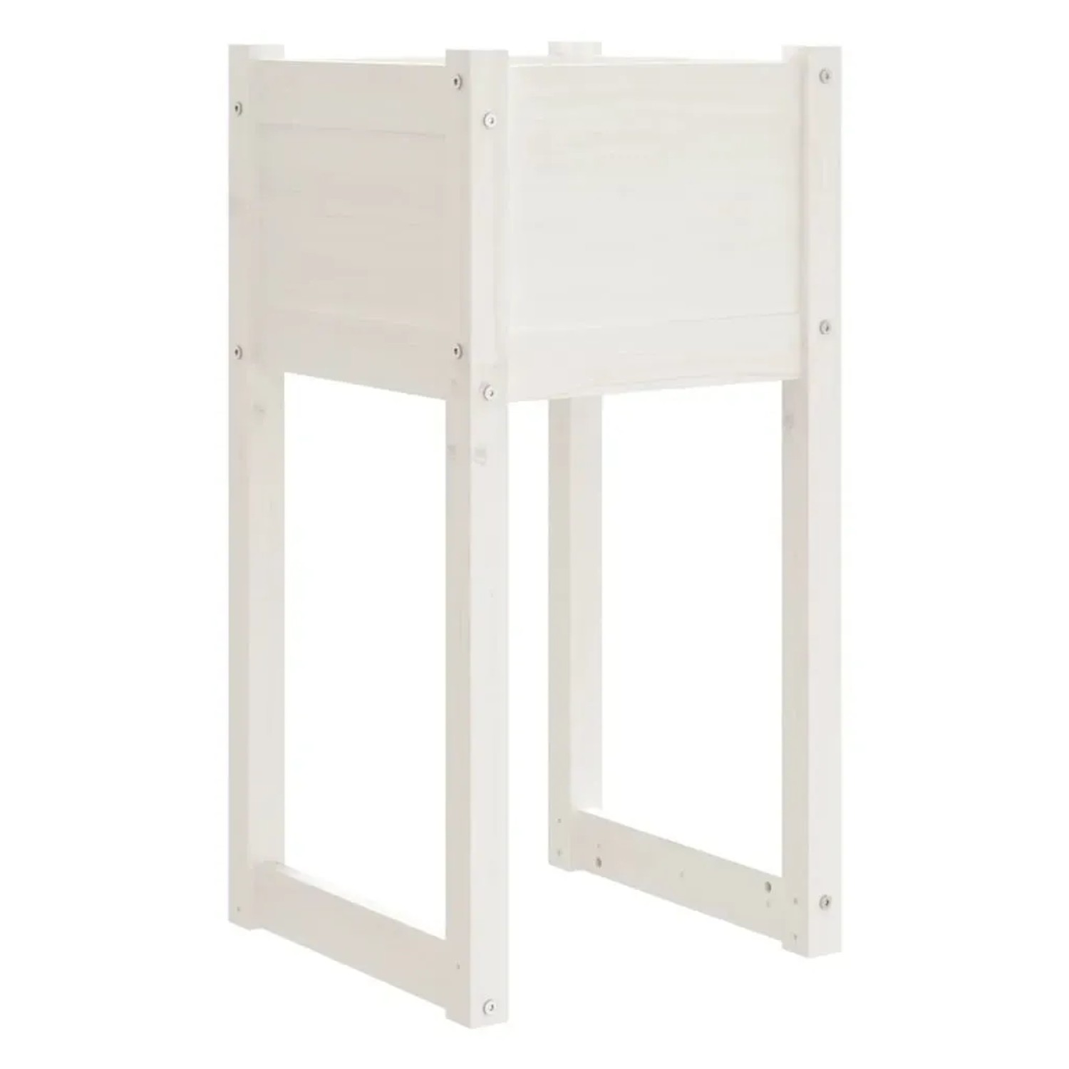 vidaXL Pflanzkübel Weiß 40x40x81 cm Massivholz Kiefer 822124