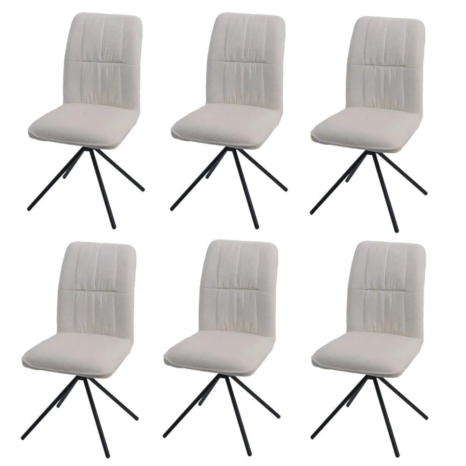 MCW Esszimmerstuhl N99 6er-Set Creme