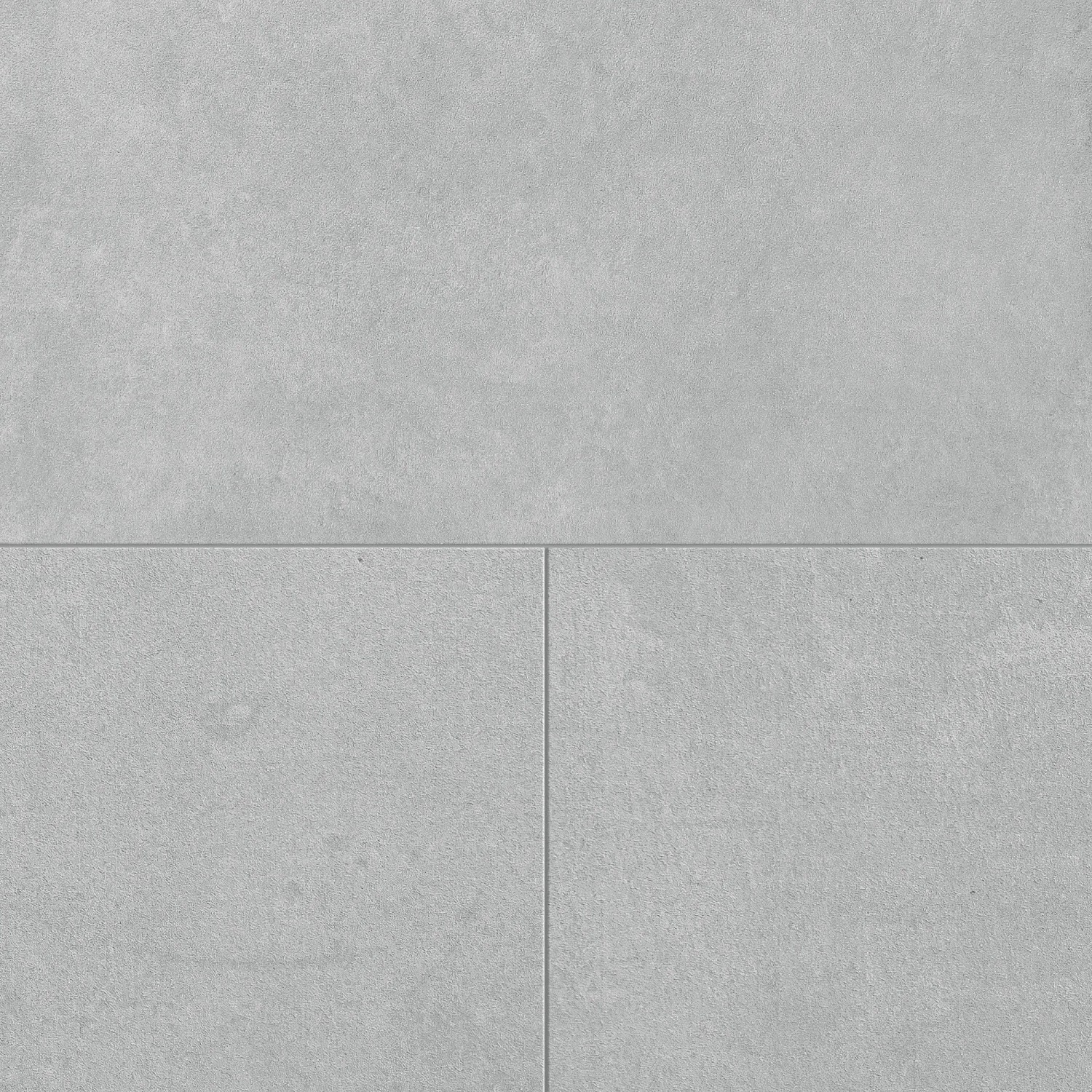 Graue, matte 80x80 cm Bodenfliese aus Feinsteinzeug mit Betonoptik für Innen- und Außenbereich.