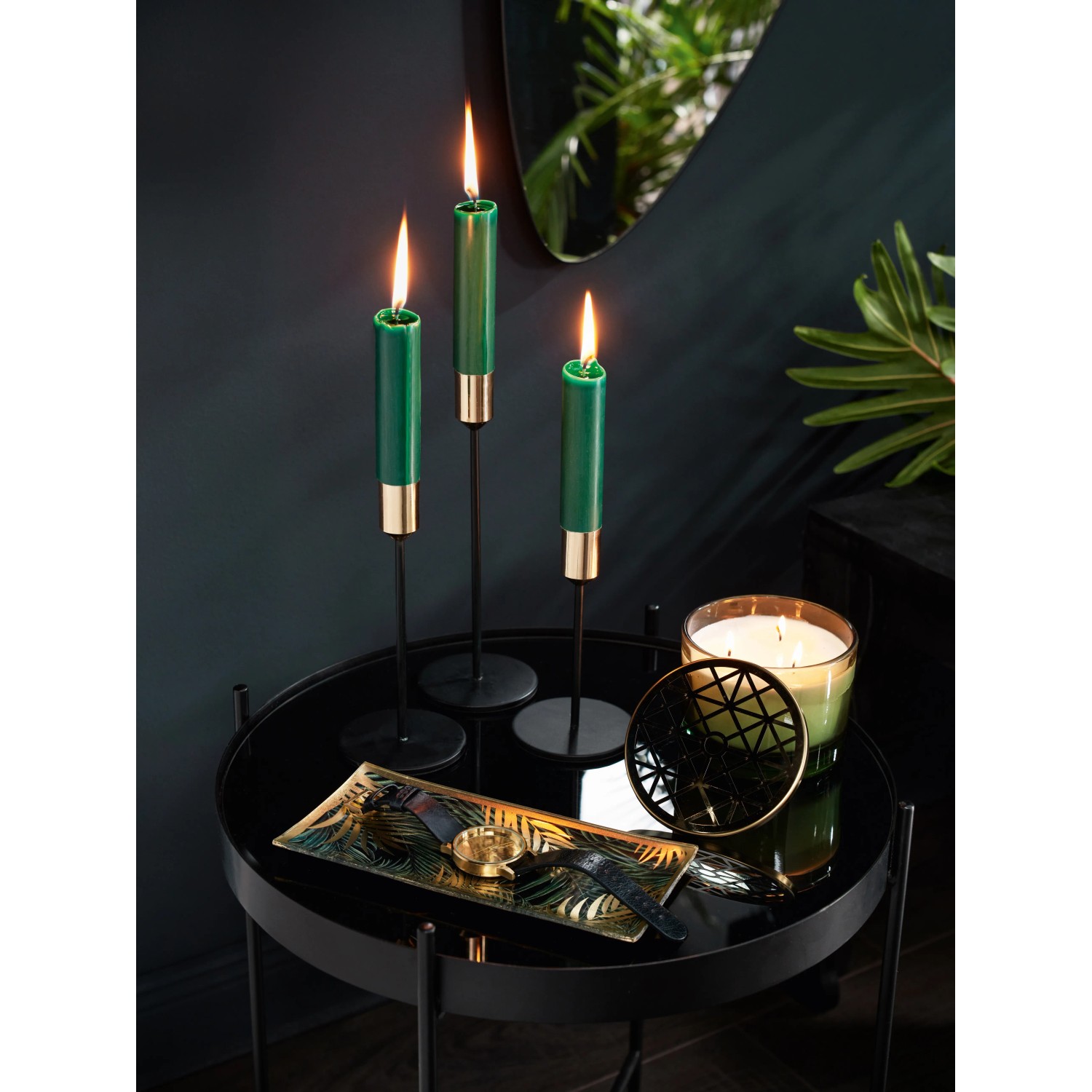 Duftkerze Dark Wonder Grün-Gold Glas kaufen bei OBI