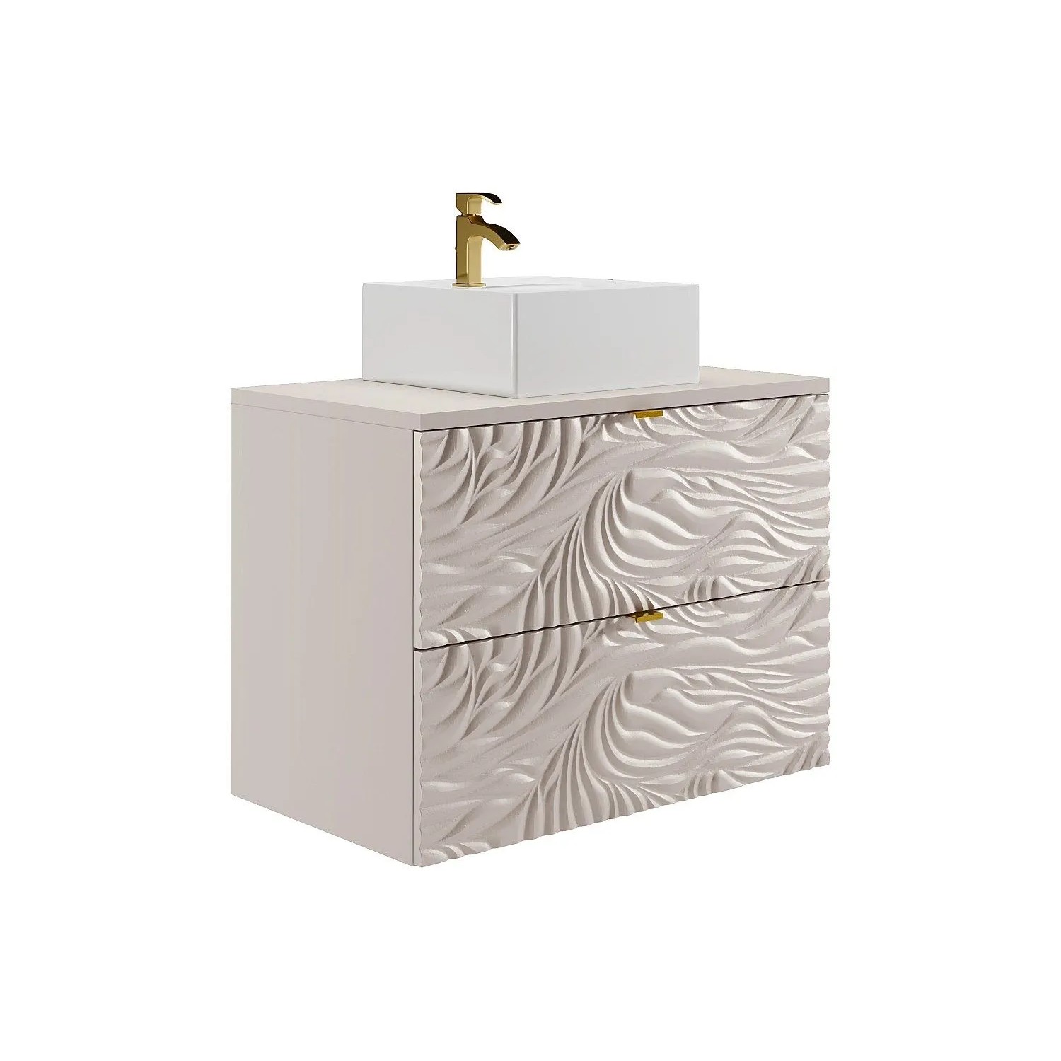 Vente-unique Einzelwaschtisch Rinarel Beige 80 cm