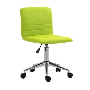 Grüner Svita Linus Kinder Drehstuhl mit Stoffbezug und Rollen. Höhenverstellbarer Kinderstuhl.