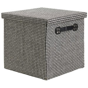 Mömax Box mit Deckel Foldable in Schwarz/Weiß