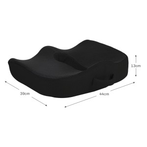 HOMCOM Orthopädisches Sitzkissen, schwarz, 44x39x13cm, für bequemes Sitzen auf Stühlen.