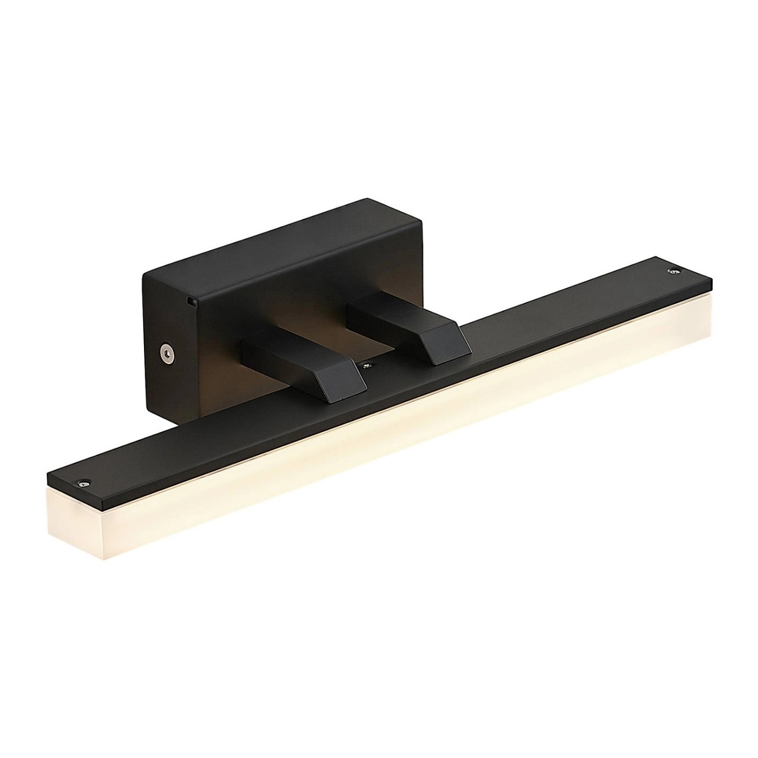 Lucande LED Wandleuchte Wandlampe Bad Lisana 9627108 Spritzwassergeschützt Modern in Schwarz aus Metall 1-flammig Badezi...