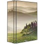 Abschließbarer Banjado XXL Medizinschrank in Anthrazit mit Toscana Motiv (35x46x15cm).