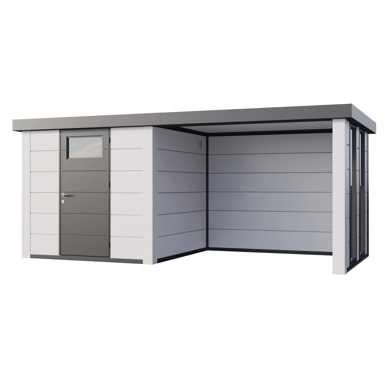 Gerätehaus Classico 2424 Lounge S Rechts Fenster Weiße Ecken 522 x 238 cm W günstig online kaufen