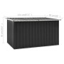 furnicato Gartenbox, anthrazit, 171x99x93 cm. Universalbox aus verzinktem Stahl für Garten und Terrasse.