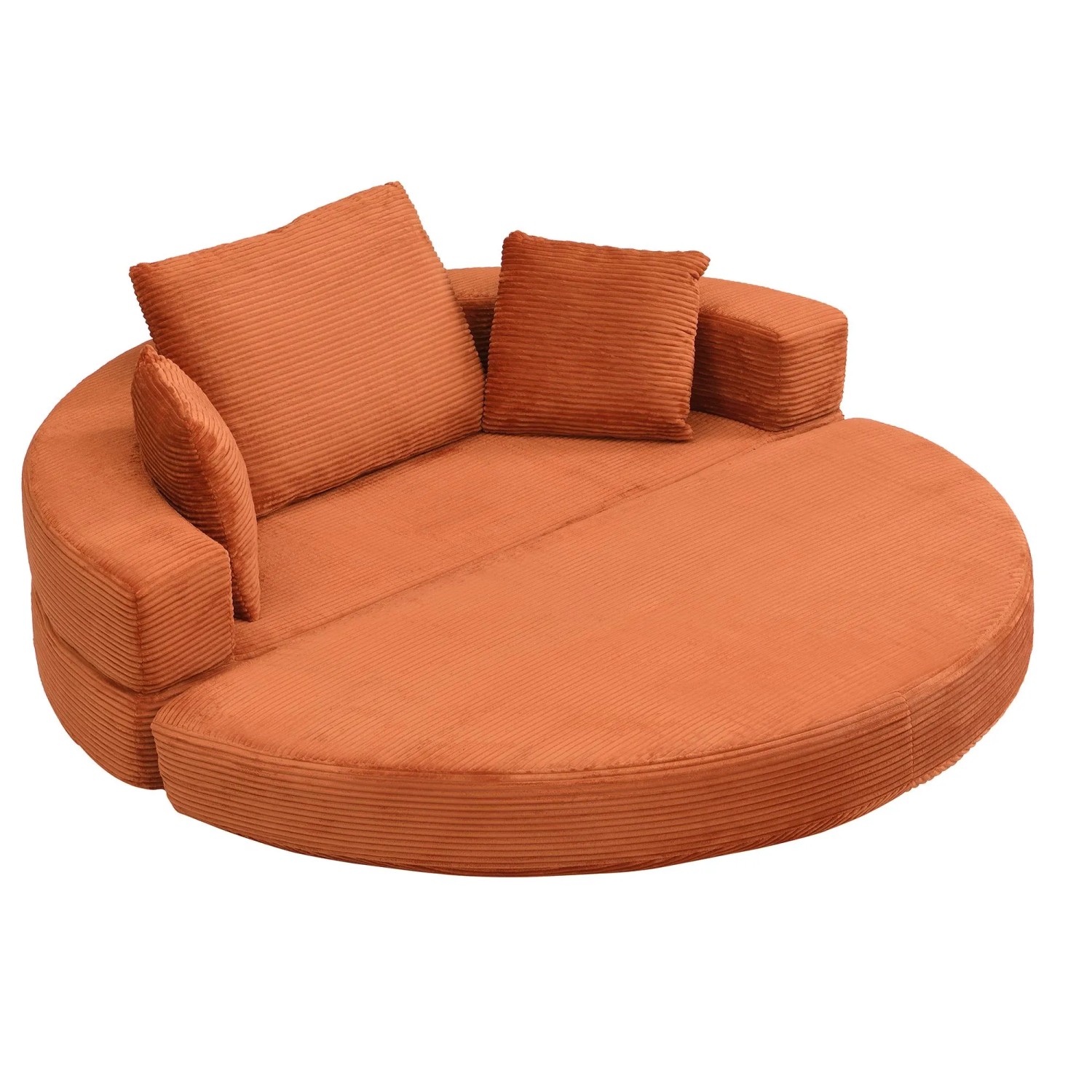 Merax Modulares Schlafsofa 173x176 cm Cord Oval Sofa