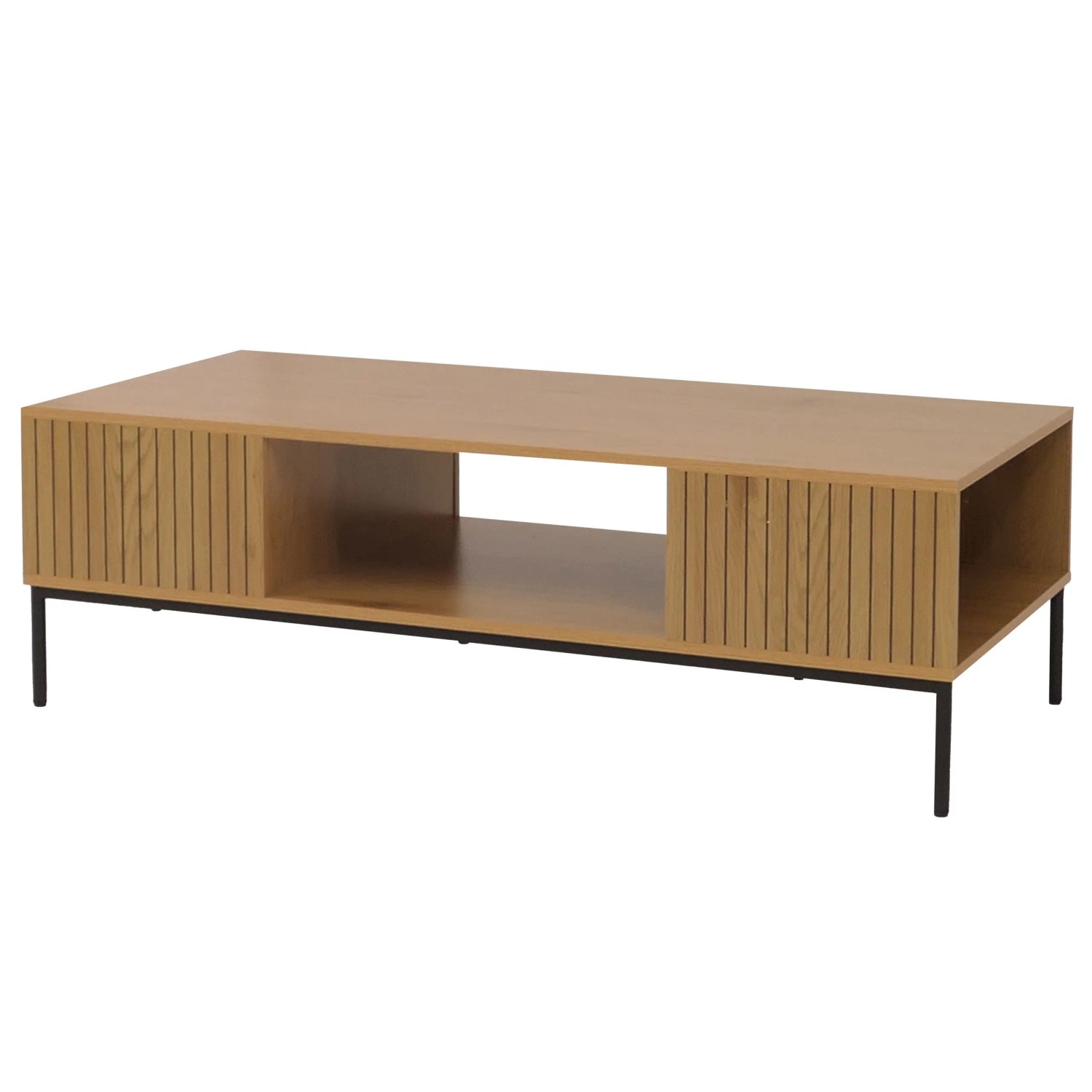 Mcw Couchtisch O39 Ablage Melamin Mdf 39x120x60cm Natur