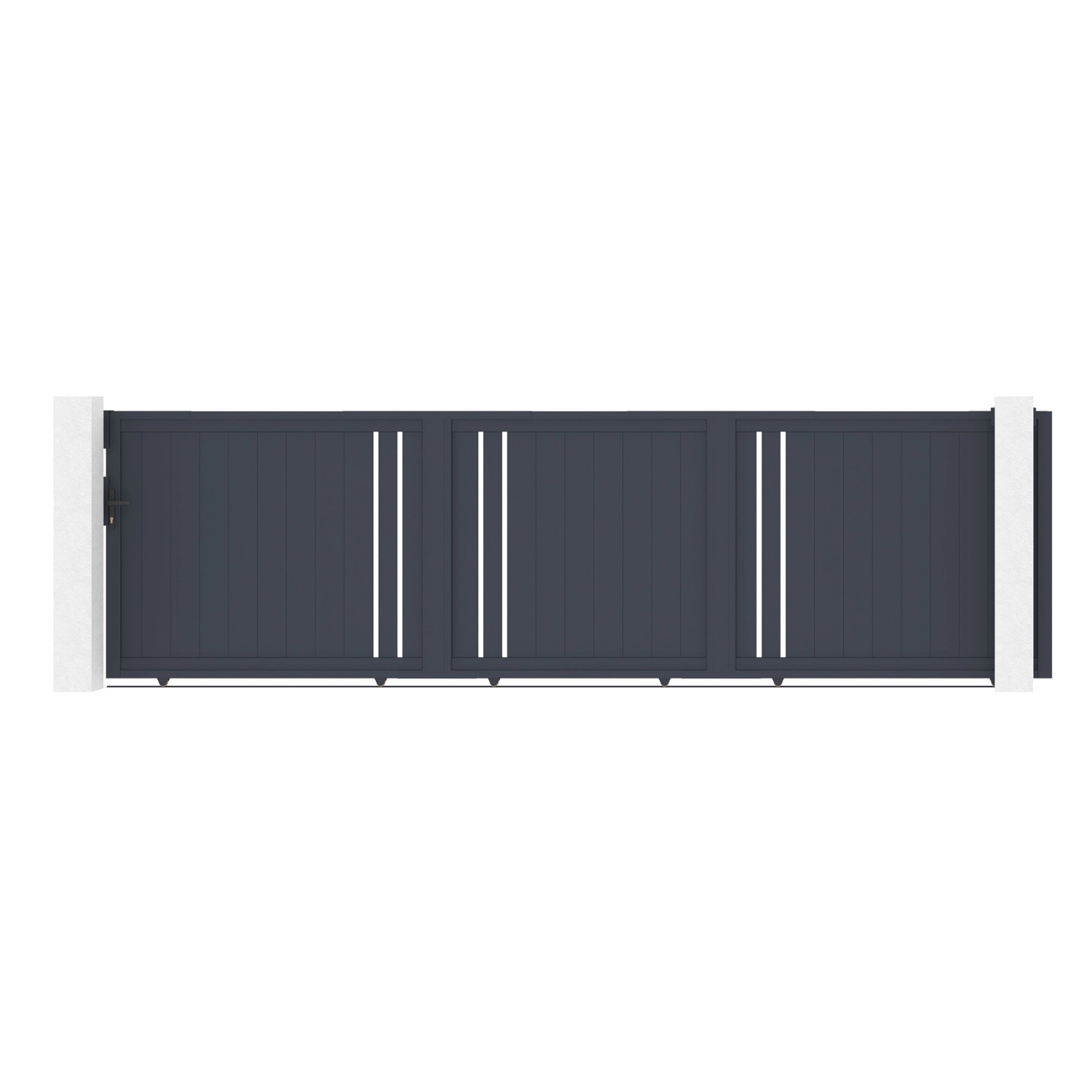 Casanoov Schiebetor 5M Giona H 140 Graues Aluminium günstig online kaufen