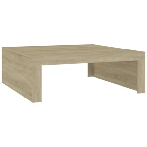 Quadratischer Couchtisch in Sonoma-Eiche Optik aus Holzwerkstoff, 100x100x35 cm.
