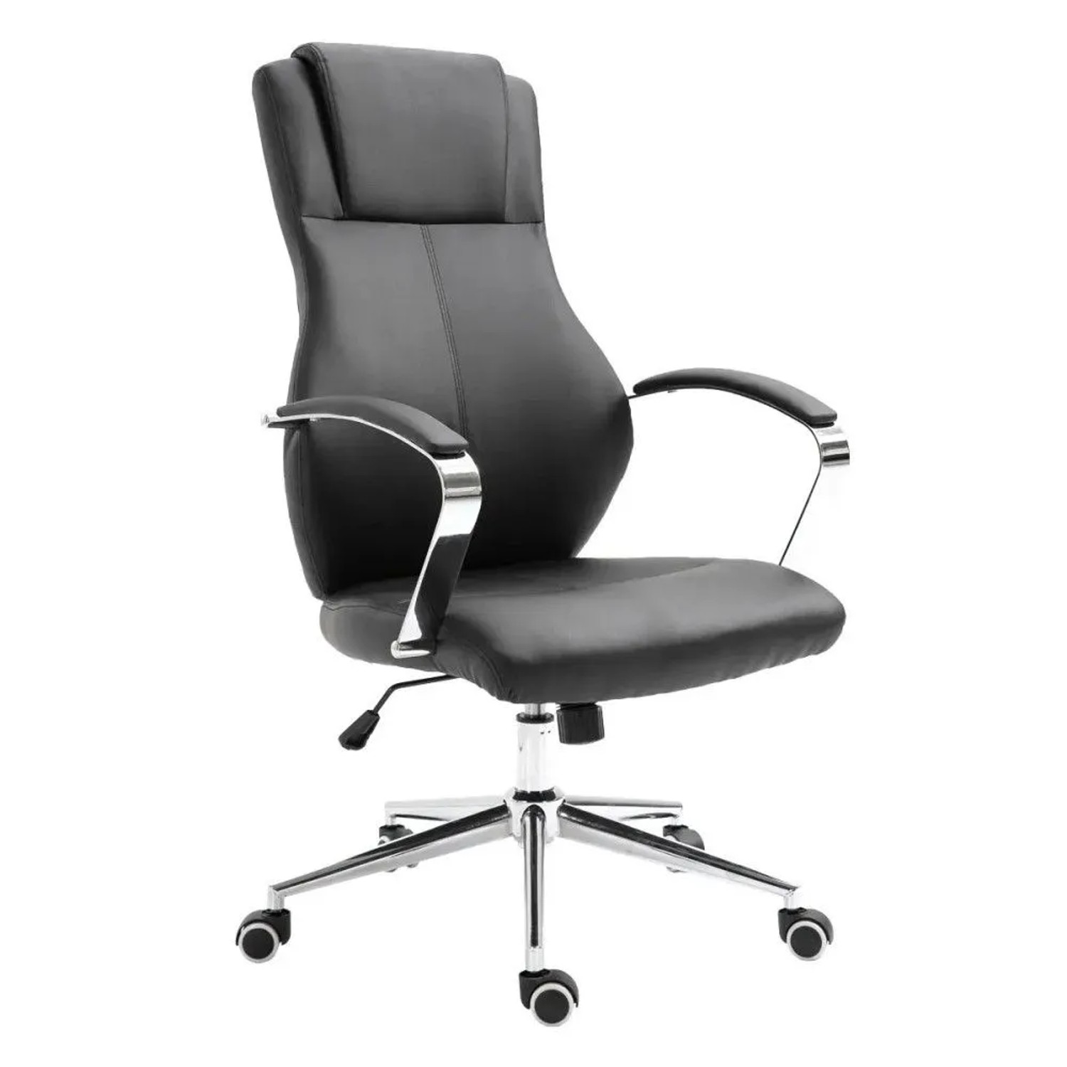 Svita Mellow Bürostuhl Schreibtischstuhl Mit Rollen Drehstuhl Homeoffice Kunstleder Schwarz