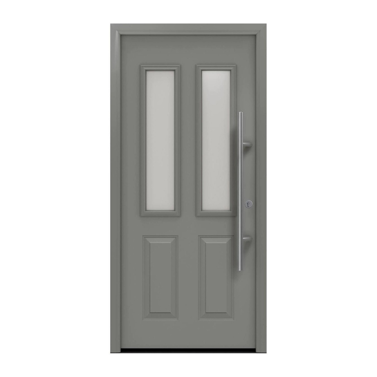 EcoStar Haustür Isopro Secur IPS 410S Graualuminium 110 cm x 210 cm DIN R günstig online kaufen