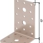Alberts Duravis Winkelverbinder, perlbeige, 100x60x60 mm, Stahl, mit Löchern zur einfachen Montage.