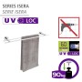 Wenko Badetuchstange Duo Isera, 60 cm, silber glänzend mit Handtuch, UV-Loc® Befestigung.