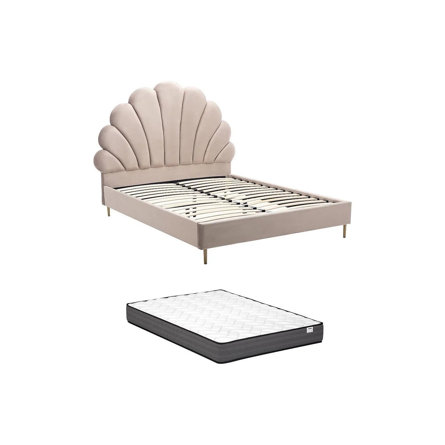 Vente-unique Bettrahmen Livaya Beige 166 cm