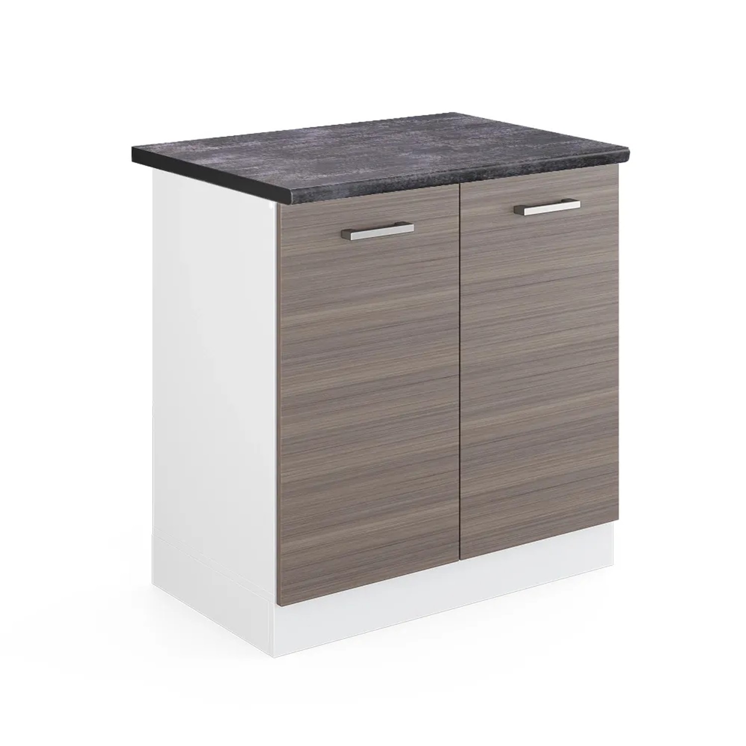 Vicco Spülenunterschrank R-Line Küchenunterschrank für die Spüle Grau/Weiß 80 cm AP Anthrazit